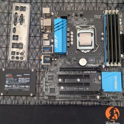 Intel Core i5 4690k + 32 GB RAM + ASRock H97M Pro4 Motherboard Combo 
