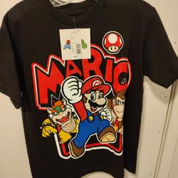 Super Mario Kids T-Shirt – Size Small (6–8) – Brand New w/ Tags