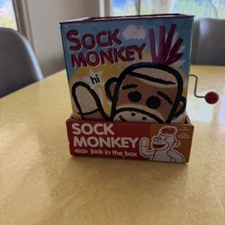 Brand New Sock Monkey Jack In The Box Toy. $18.00 