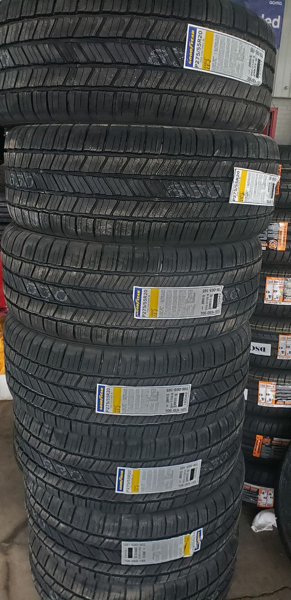 275 55 20 NEW GOODYEAR TIRES FOR 650 DOLLARS WITH EVERYTHING INCLUDED