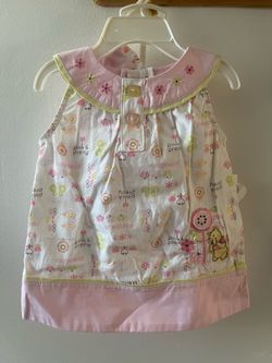 Vintage Disney Winnie the Pooh Baby Dress Set 0-3M NWT