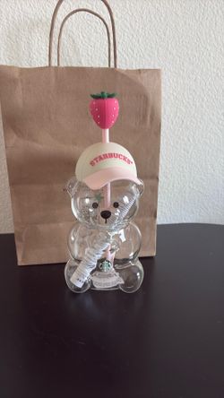 Starbucks Pink Barista July Drink Strawberry Glass Bear Cup Bearista 2026
