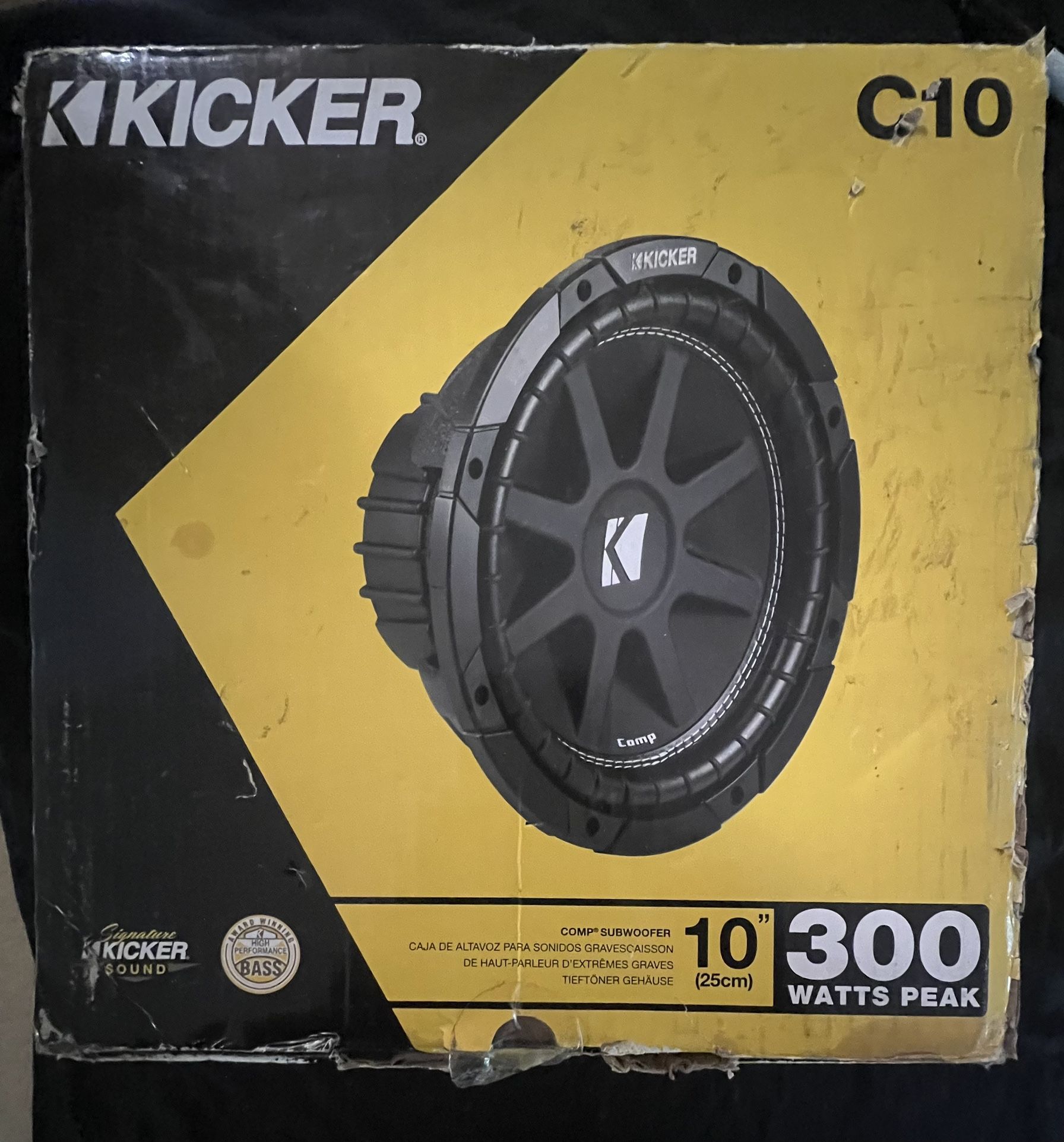 Brand New Kicker C10 10” Subwoofer – 300W Peak, Never Installed
