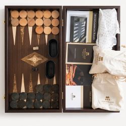 Manopoulos Handcrafted Wooden Chess & Backgammon Set (Complete) — $65 OBO