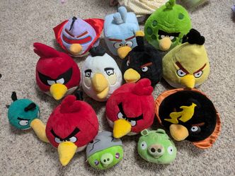 2010-2011 Authentic Angry Birds Plushie Lots - 5" & 9"