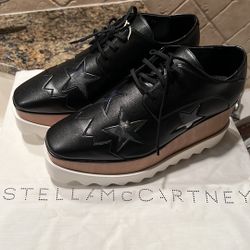 STELLA McCartney Elyse Transparency Stars Platform Shoes ( Black in size 37)