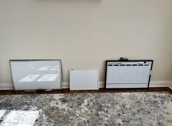 Whiteboard Bundle – 3 Boards + Markers, Erasers & Cleaner – Home Office / School