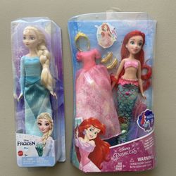 Brand New Disney Princess Dolls Ariel & Elsa