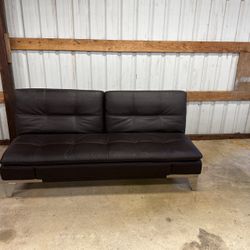 Leather folding couch