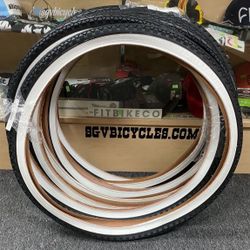 Duro 26x 2.125 White Wall Beach Cruiser Bicycle Tires  brand new