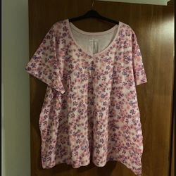 Women’s Within Short Sleeve V-neckline T-shirt 5XL
