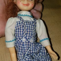 Wilton 1975 Doll Picks Red Hair Princess Dress Cake Topper Freckles Blue Eyes