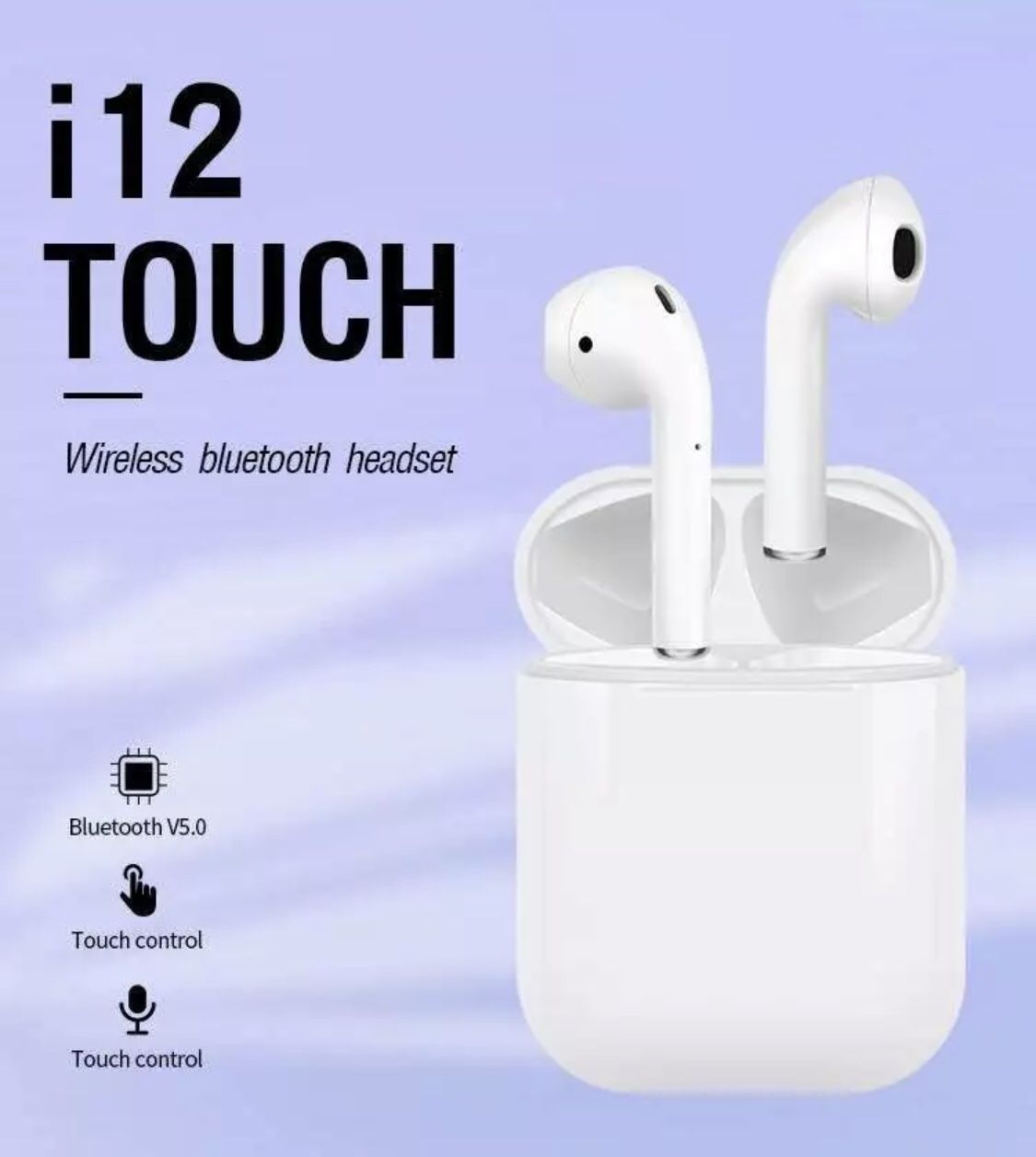 AirPods by TWS i12 wireless Bluetooth headphones