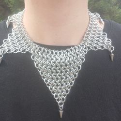 Handmade Chainmail Joker's Necklace