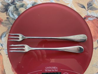 Pair Antique Forks Silverplated Stratford Silver Co AX1 and N.P. Silver Co 1877