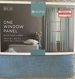 Set of Blue Faux Linen Panels- 54x84 inches. Never used