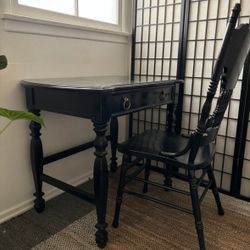 Vintage Wood Desk and Chair