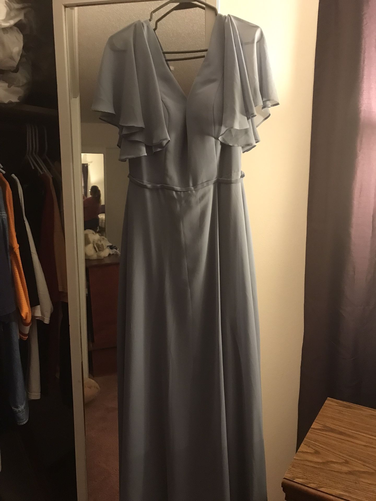 Dusty Blue Maid Of Honor Dress (new)
