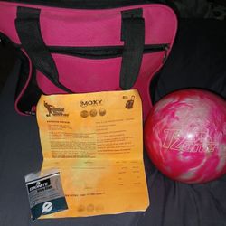 Brunswick T Zone Pink bliss (10lbs) + ebonite ball bag 