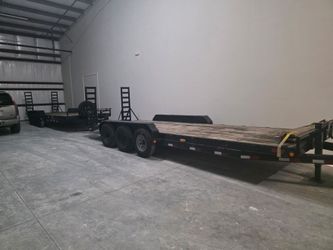 24ft Flatbed Equipment Trailer Triple Axle