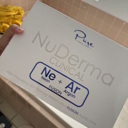 Pure Daily Care NuDerma Clinical Portable Skin Therapy Wand, Machine with 6 Fusion Neon + Argon Wand