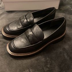Black Leather Loafer Oxfords