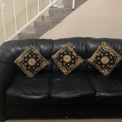 Black Sofa two seated and three seated