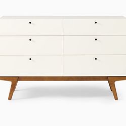 West Elm Dresser + 2 Walnut Nightstands