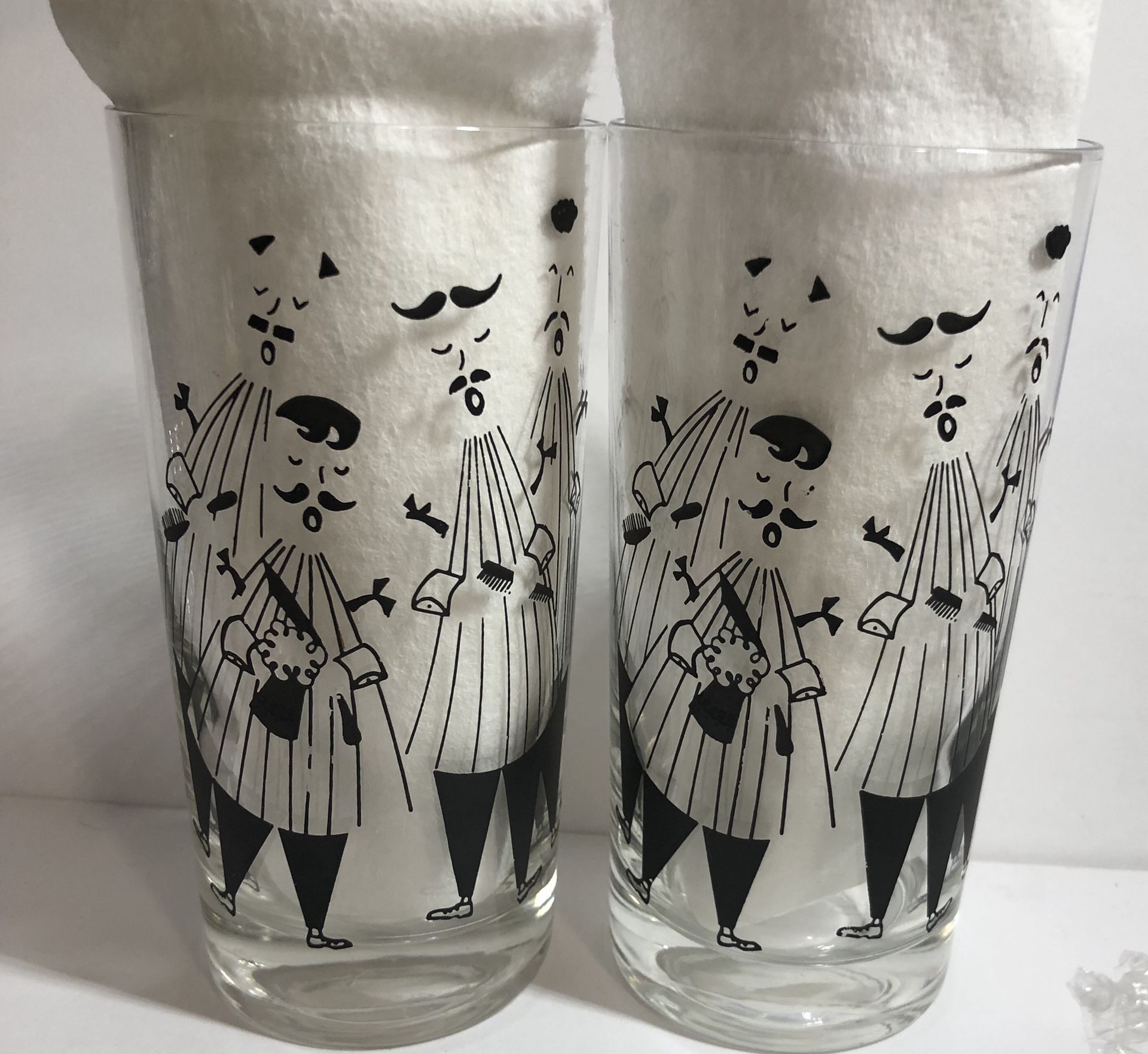Two Gay Fad Barbershop quartet Glasses