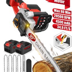 18-inch Cordless Electric Chainsaw with Brushless Motor