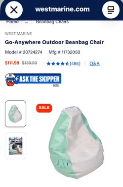 West Marine “go anywhere “beanbag