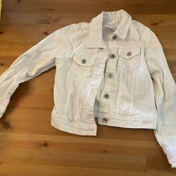 Children’s place girls white jean jacket 7/8 