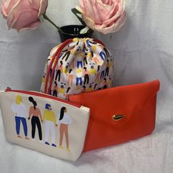 3 ASSORTED MAKE UP BAGS 