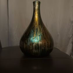 Decorative Emerald And Bronze Vase