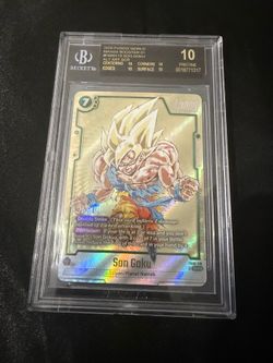 Dragon ball fusion world Son Goku - FB05-119 SCR* BGS Pristine 10 Black Label