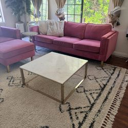 Marble Coffee Table With Metal Frame