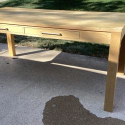 Light Oak Dining Table With Four Drawers