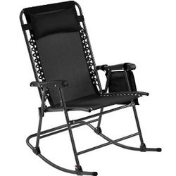 26in Rocking Chair Outdoor Zero Gravity Folding Chairs