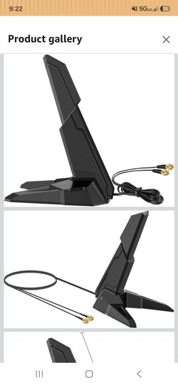 WiFi 6E WiFi 7 Tri-Band Performance RP-SMA Connector Antenna for MSI MAG B550/ B550M-VC/ B550M PRO-VDH/MAG B650/ PRO B650M-A/ B760/ PRO B760-P/MAG B76