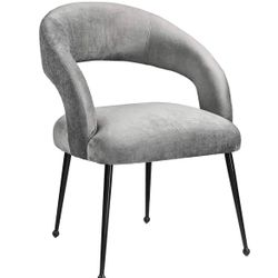 Gray Velvet Dining Chairs (6 Available)