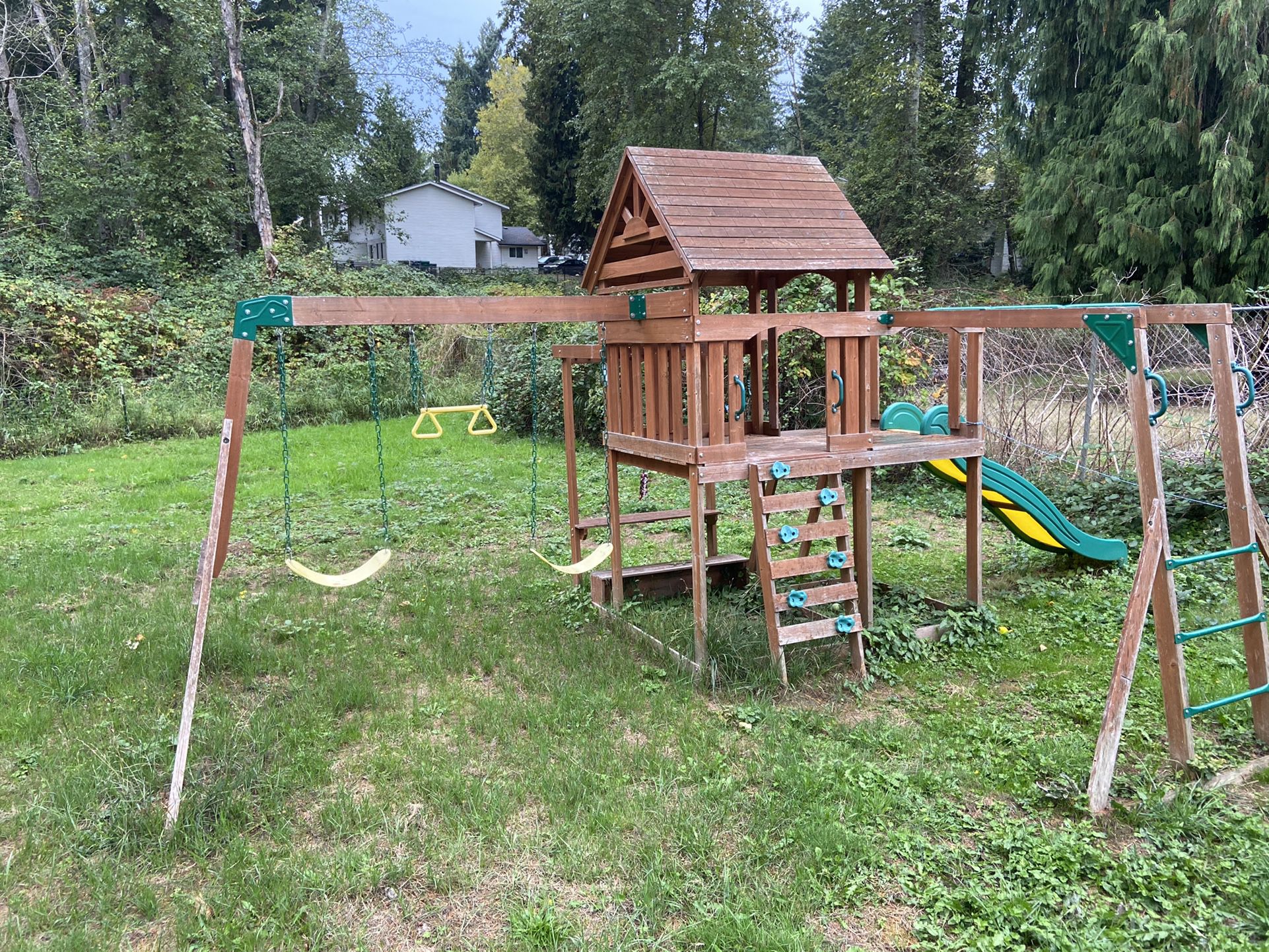 Kids Swing Set And Playscape