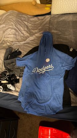Dodgers Shohei Ohtani #17 short-sleeve hooded t-shirt in heather royal/Dodger blue size small