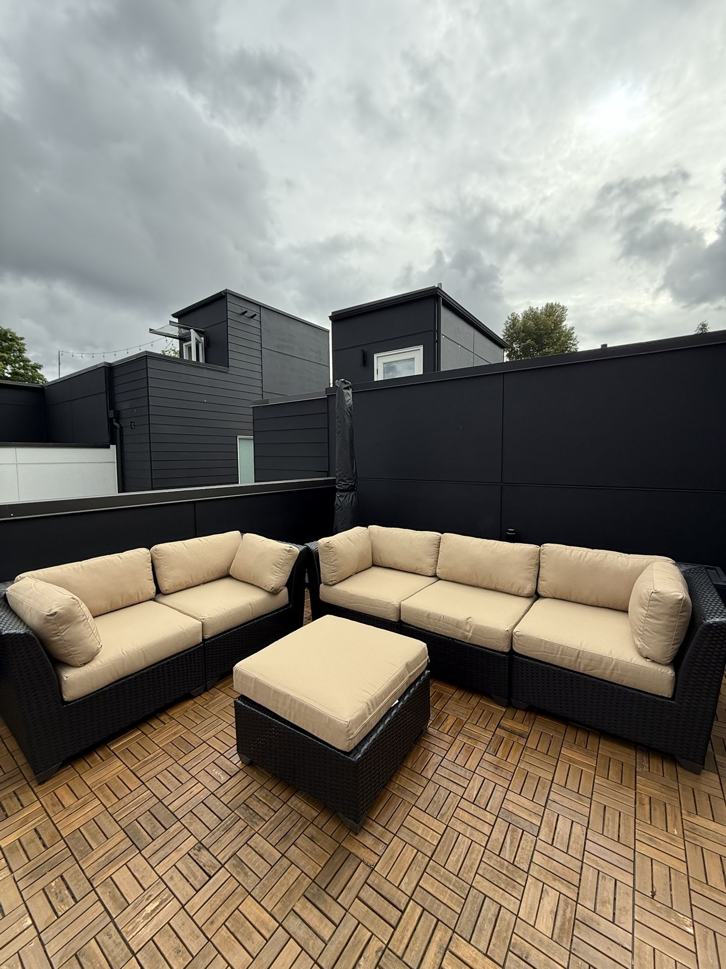 Outdoor Sofa, Loveseat, and Footrest