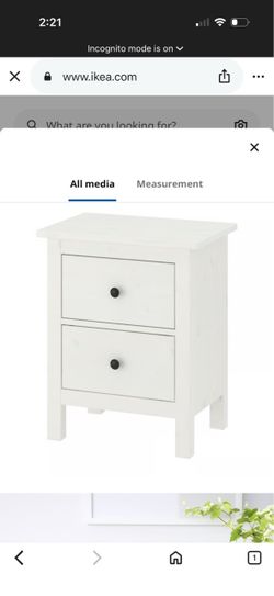 IKEA HEMNES 2-drawer chest, white stain