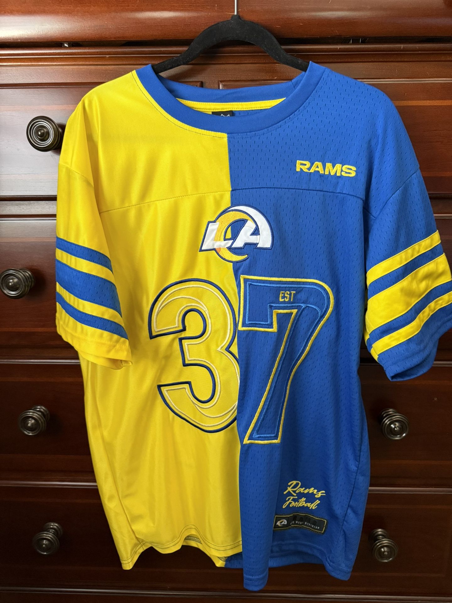 NEW Los Angeles Rams Blue Yellow Jersey NFL Team Apparel Men’s Medium LA Rams