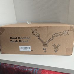 MOUNTUP Dual Monitor Desk Mount, Die-Cast Aluminum Fully Adjustable Double Monitor Arm, Computer Monitor Stand Fits 2 Screen 17 to 32 inch - Each Arm 