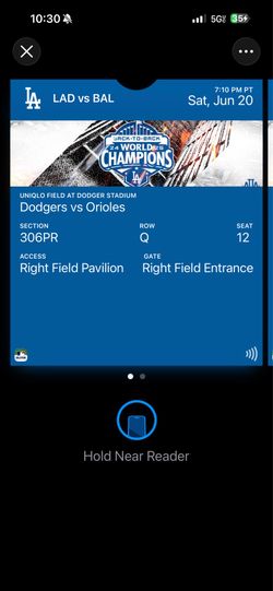 Dodger game  today 2 tickets