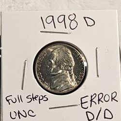 #518 Error D/D Nickel Coin 
