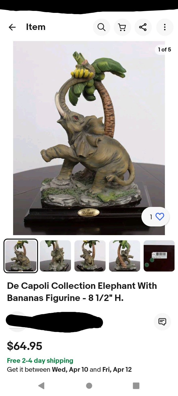 Rare De Capoli Collection Statue