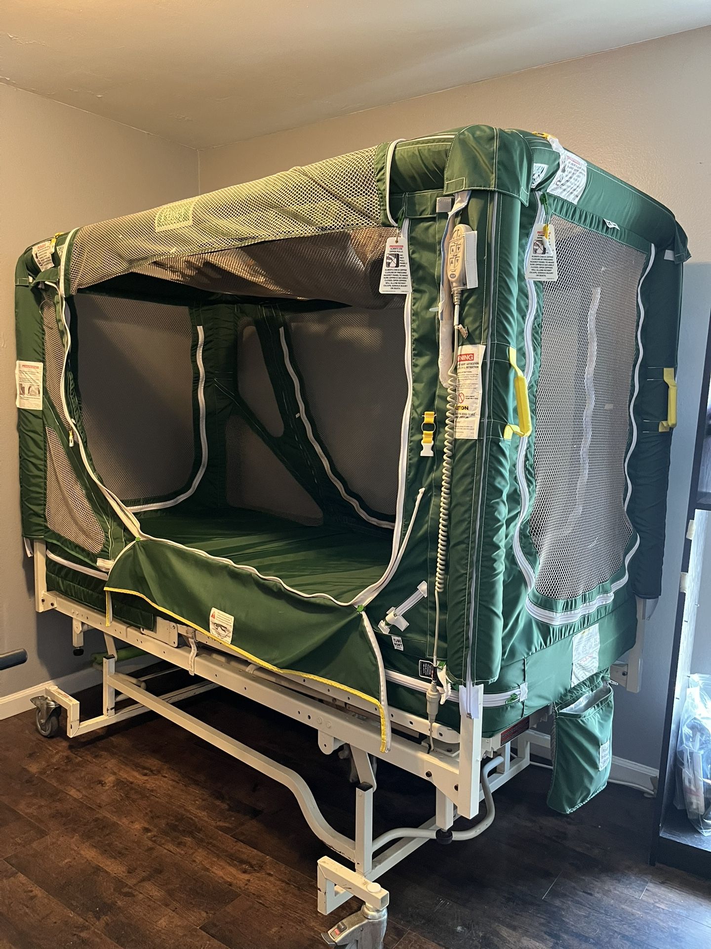 Posey Bed 8070 Enclosed Hospital Bed Invacare Nylon Canopy Enclosure Bed